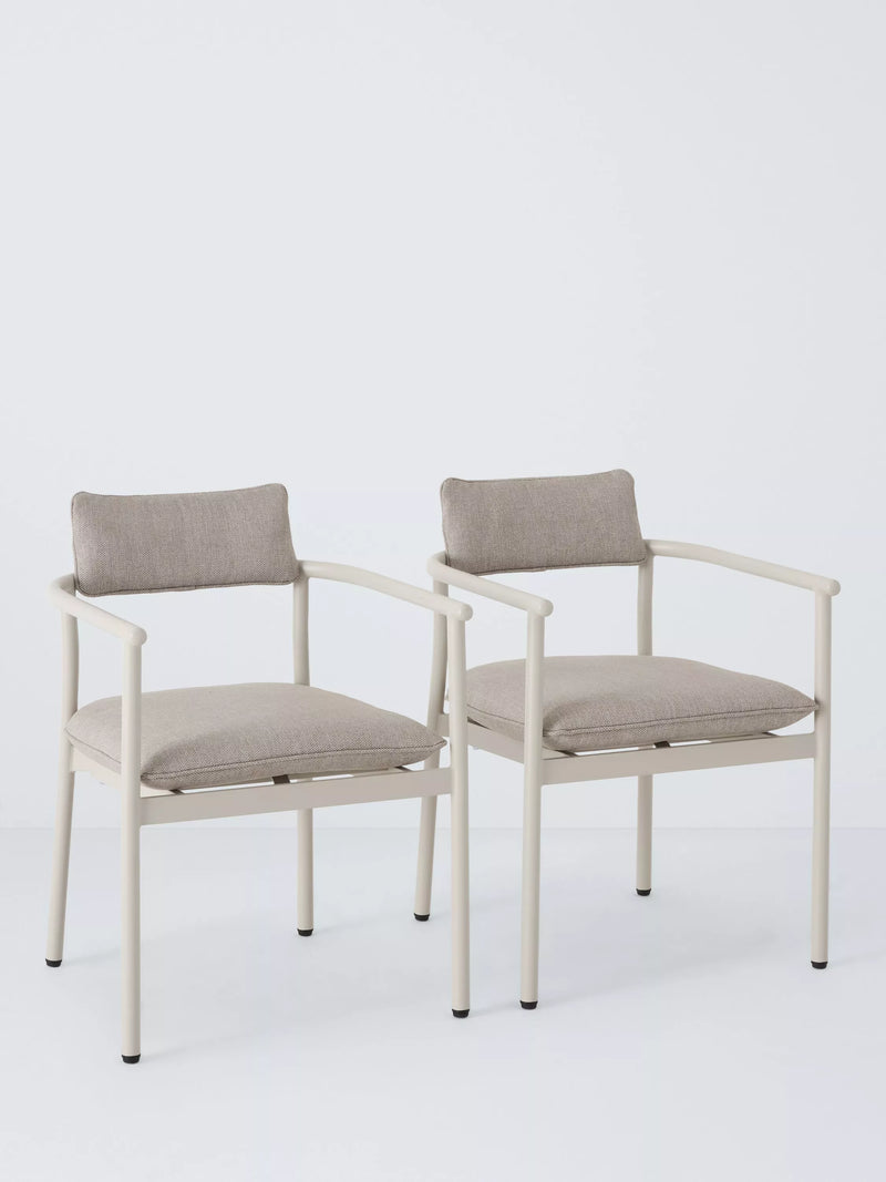 John Lewis Holte garden dining chairs set of 2 beige (British brand)