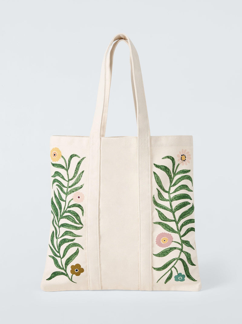 John Lewis x Anine Cecilie Iversen green floral tote bag - British product