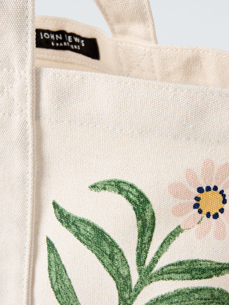 John Lewis x Anine Cecilie Iversen green floral tote bag - British product