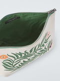 John Lewis floral pouch bag green, imported from the UK