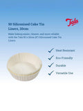 Tala siliconised cake liners 8-inch pack of 50 (British brand)