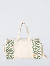 John Lewis John Lewis x Anine Cecilie Iversen Embroidered Floral Weekend Bag, Green- Buy online at McGrocer