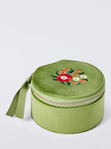 John Lewis John Lewis Archive Embroidered Floral Travel Jewellery Box, Green- Buy online at McGrocer