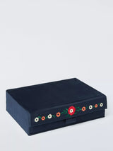John Lewis John Lewis Archive Embroidered Floral Jewellery Box, Navy- Buy online at McGrocer