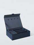 John Lewis Archive embroidered floral jewellery box navy, UK version
