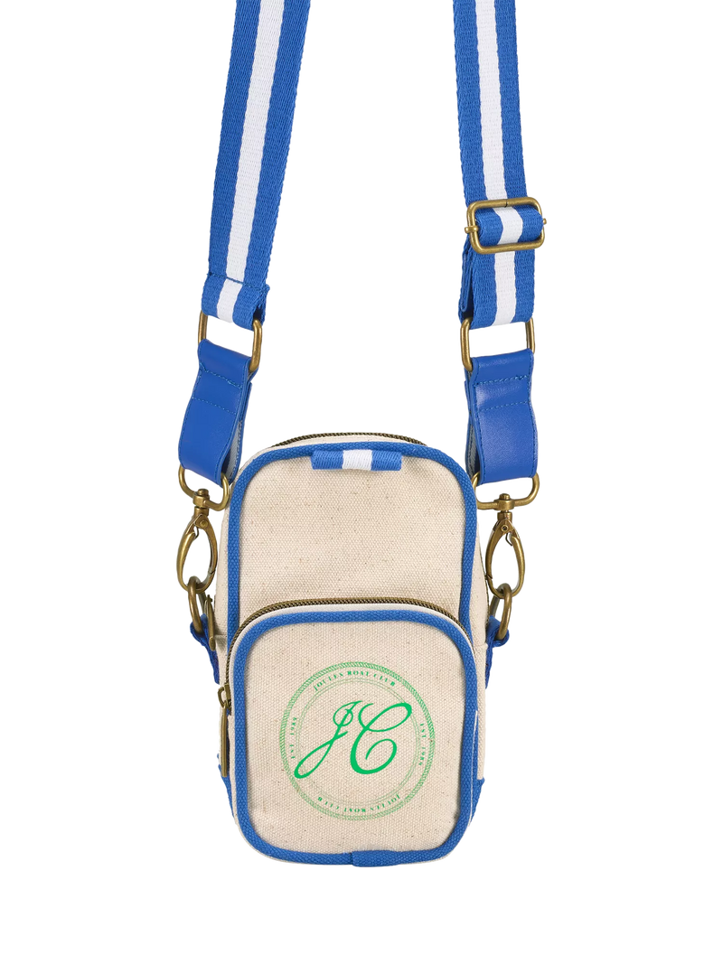Joules crossbody bag natural-blue cotton canvas - British product