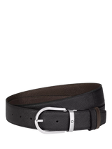John Lewis Montblanc Reversible Leather Belt Black 35mm- Buy online at McGrocer