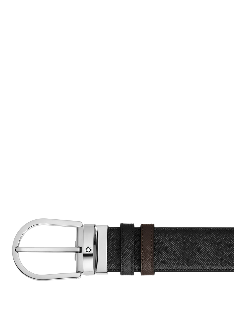 Montblanc leather belt reversible black 35mm - British product