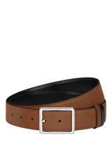 John Lewis Montblanc Reversible Leather Belt Dark Brown 35mm- Buy online at McGrocer