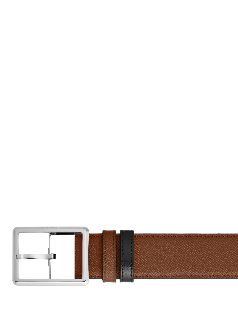 Montblanc reversible leather belt dark brown 35mm - British product