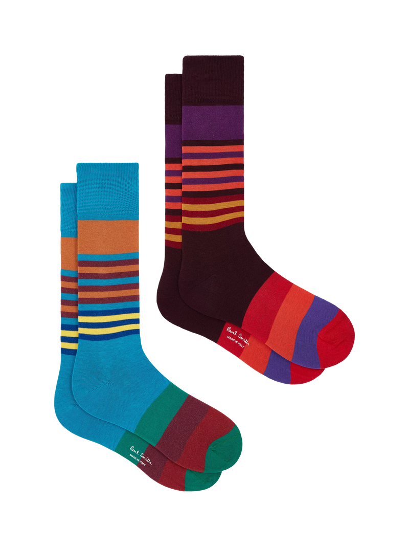 Paul Smith striped socks pack of two (British brand)