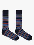 Paul Smith cotton rich stripe and square socks pack of 2 black (British brand)