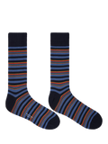 Paul Smith cotton rich stripe and square socks pack of 2 black (British brand)