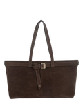Apatchy London Esme East West suede shoulder bag, imported from the UK
