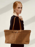 Apatchy London Esme East West suede shoulder bag, imported from the UK