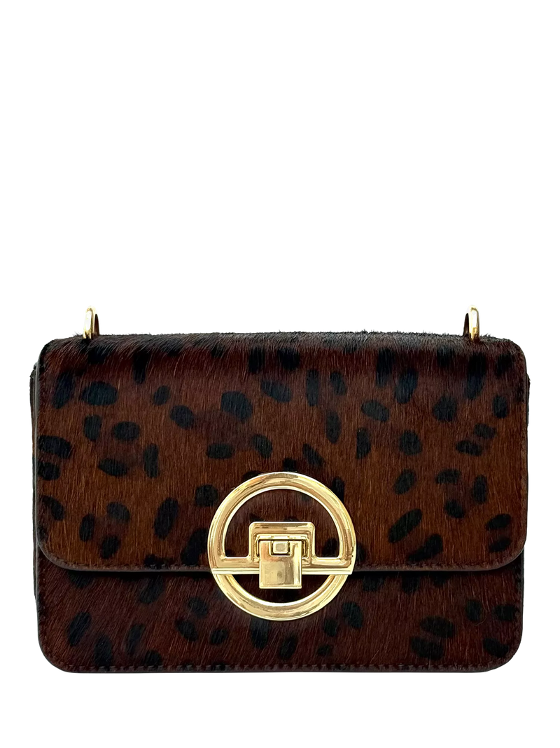 Apatchy London brown leopard shoulder bag - British product