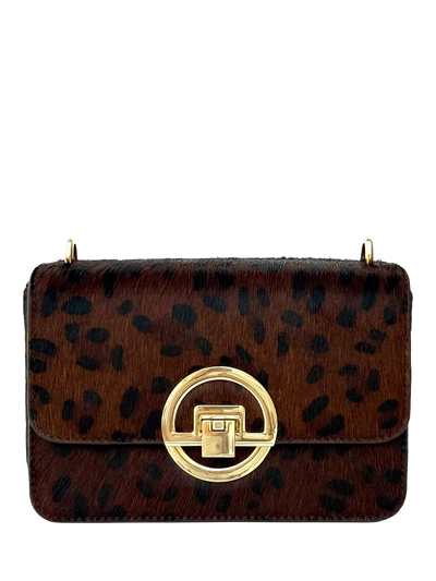 John Lewis Apatchy London Tilly Leather Leopard Shoulder Bag, Brown- Buy online at McGrocer