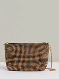 Reiss gold diamante embellished clutch bag (British brand)