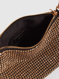Reiss gold diamante embellished clutch bag (British brand)