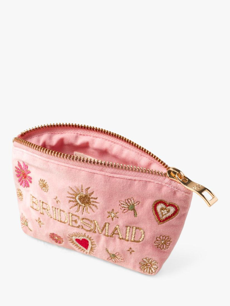 Elizabeth Scarlett Love Charm Bridesmaid Coin Purse in organic cotton, imported from the UK