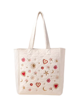 John Lewis Elizabeth Scarlett Love Charm Velvet Tote Bag- Buy online at McGrocer