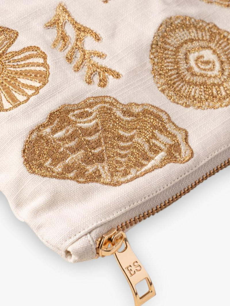 Elizabeth Scarlett Mrs Seashell organic cotton pouch - British product