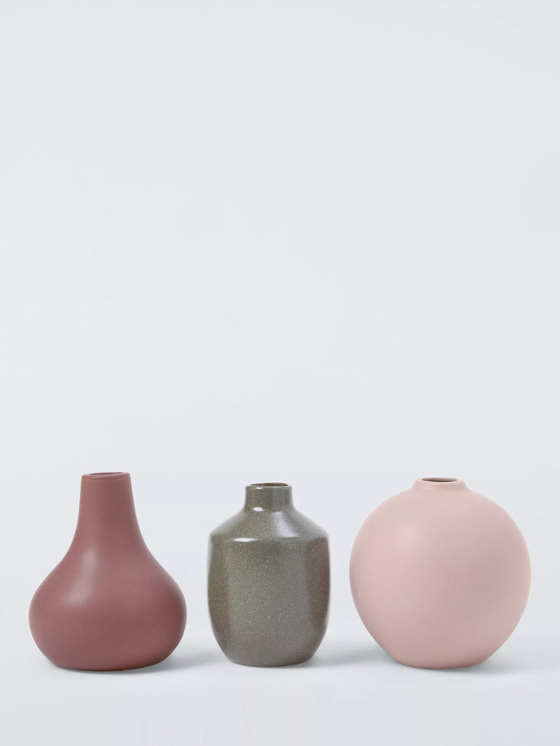 John Lewis stoneware bud vases set of 3 - British product