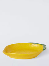 John Lewis John Lewis Hand Painted Stoneware Lemon Dish Stoneware Dish Yellow 25.8cm- Buy online at McGrocer