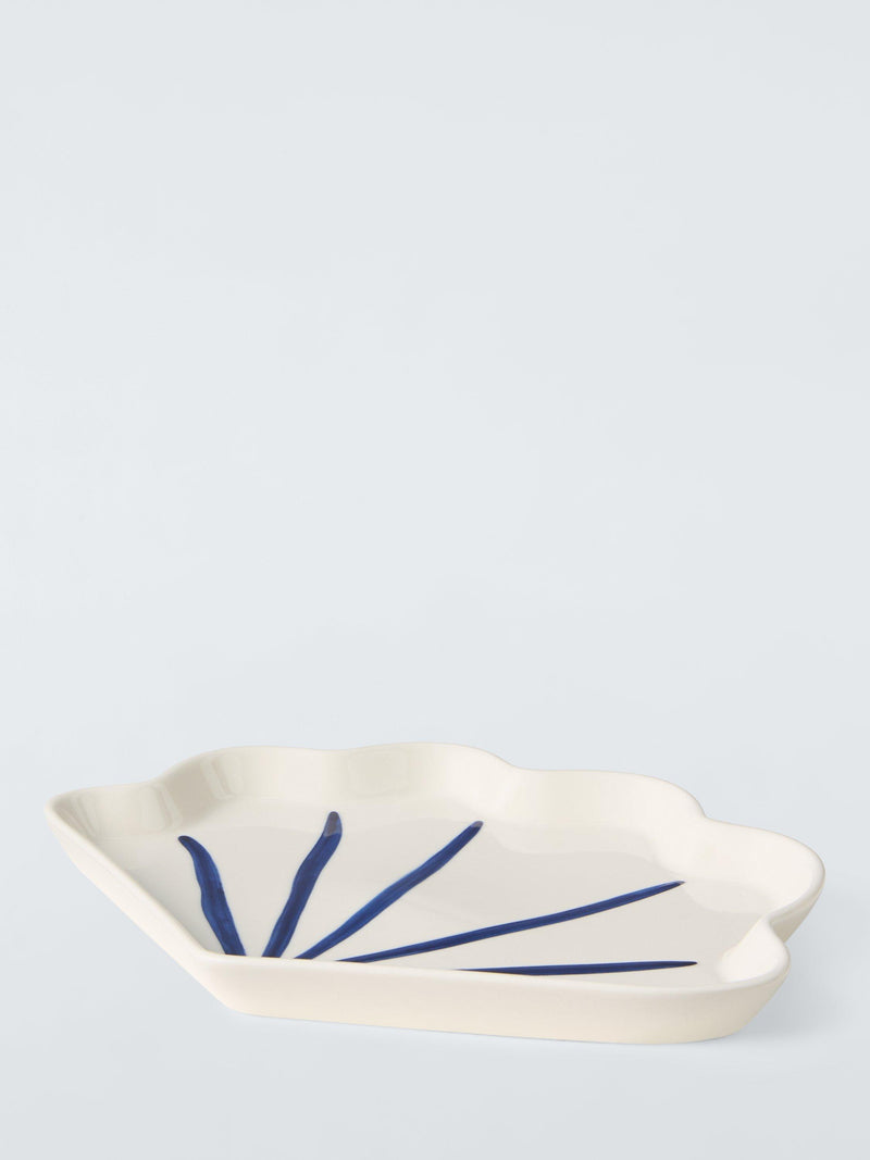 John Lewis hand painted stoneware shell side plate 21.5cm, UK version