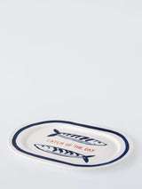 John Lewis John Lewis Fish Catch of the Day Oval Fine China Platter, Blue/Multi, 35cm- Buy online at McGrocer