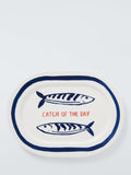John Lewis fine china oval platter fish design 35cm, imported from the UK