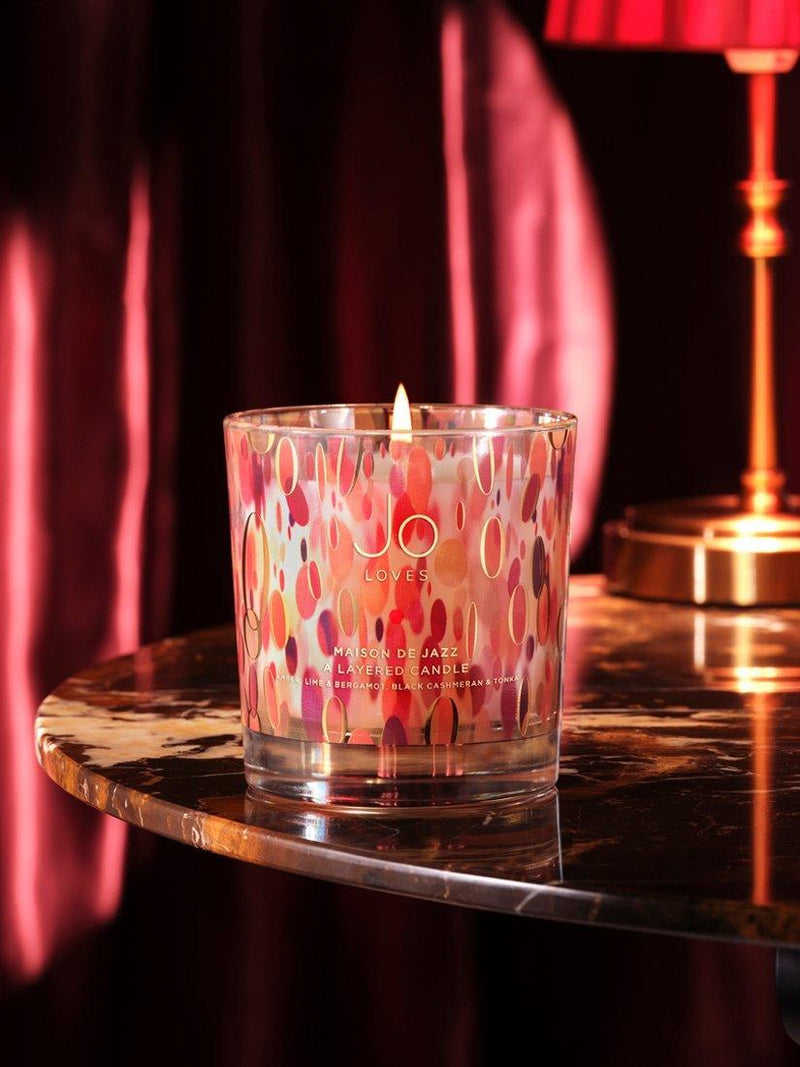 Jo Loves layered candle Maison De Jazz 250g, imported from the UK