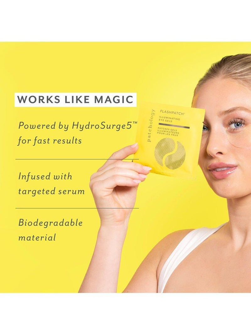 Patchology FlashPatch Illuminating Eye Gels 5 count, imported from the UK