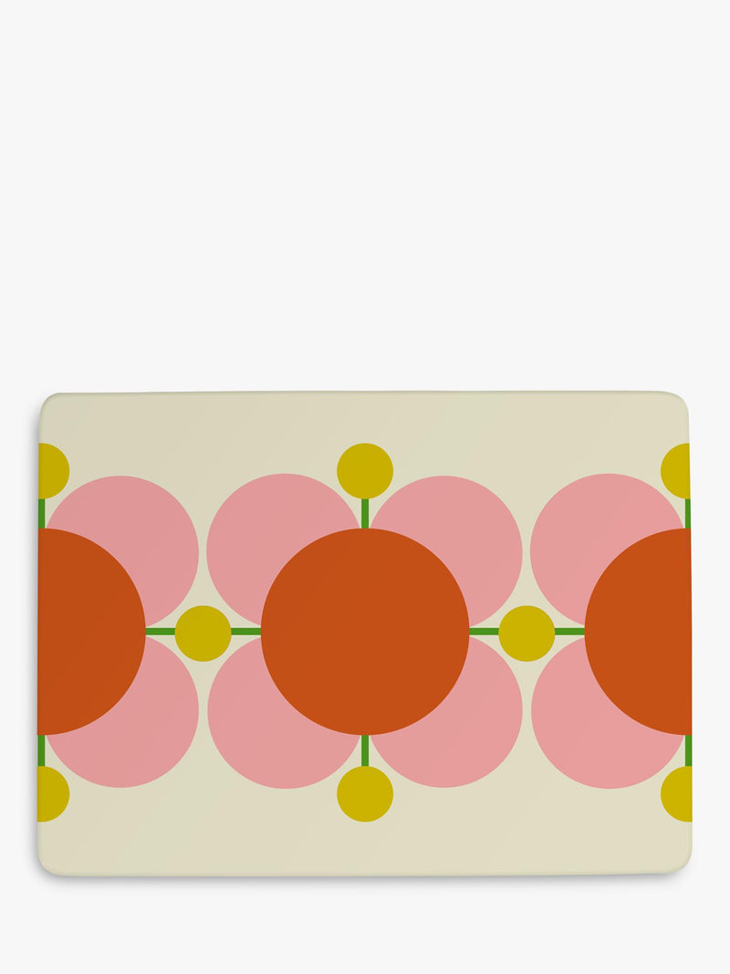 Orla Kiely Atomic Flower cork-backed placemats set of 6 assorted, imported from the UK