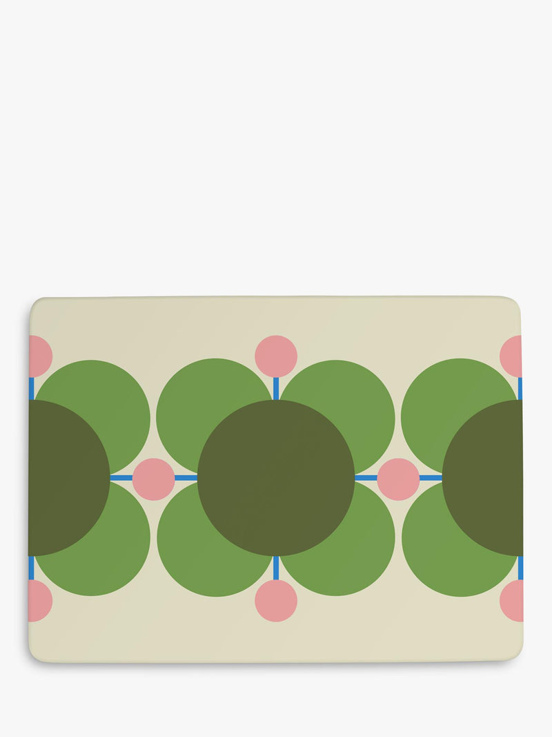 Orla Kiely Atomic Flower cork-backed placemats set of 6 assorted, imported from the UK