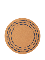 John Lewis LIGA Cork Fish on Line Round Placemats Set of 4 Natural- Buy online at McGrocer