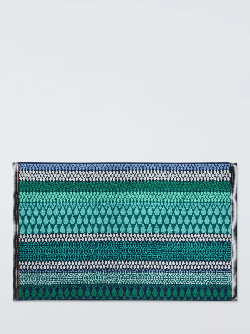 Margo Selby Olivia bath mat blue multi 80x50cm (British brand)