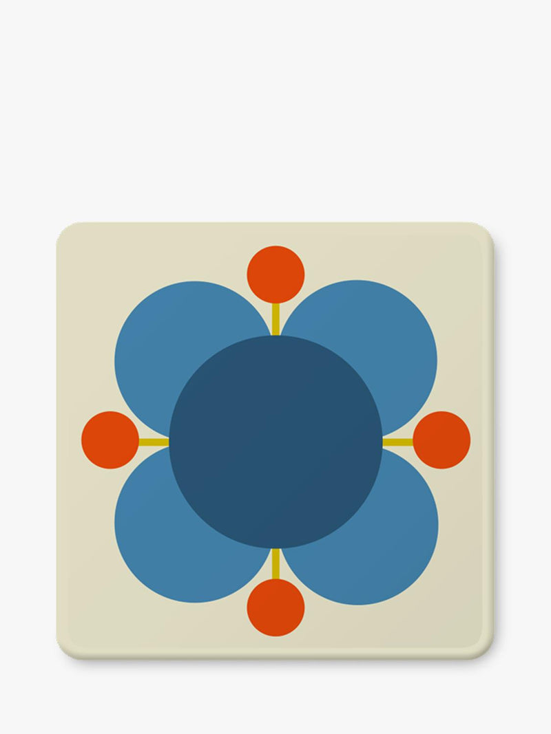 Orla Kiely atomic flower coaster set of 6, UK version