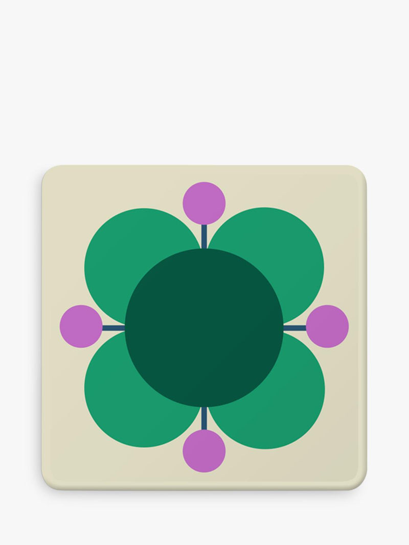 Orla Kiely atomic flower coaster set of 6, UK version