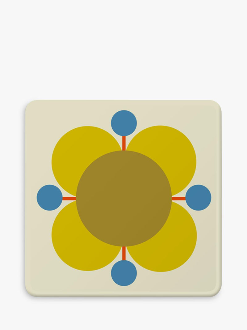 Orla Kiely atomic flower coaster set of 6, UK version
