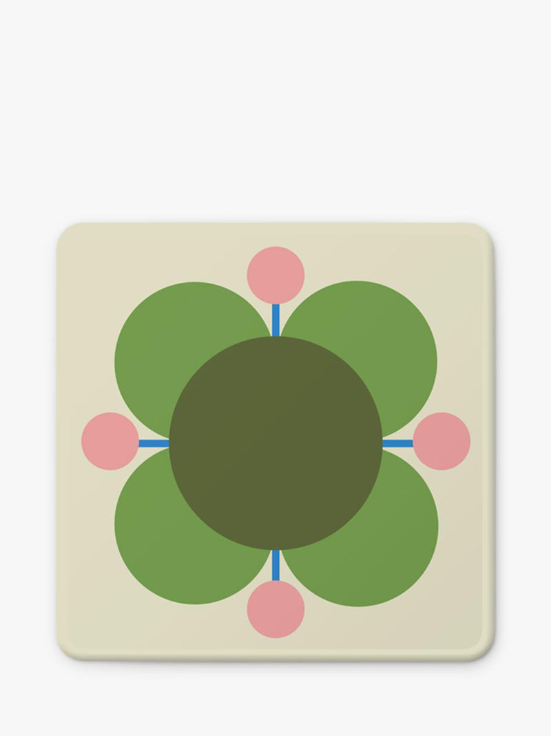 Orla Kiely atomic flower coaster set of 6, UK version
