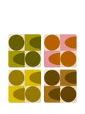 Orla Kiely square coasters set of 4, imported from the UK