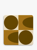 Orla Kiely square coasters set of 4, imported from the UK