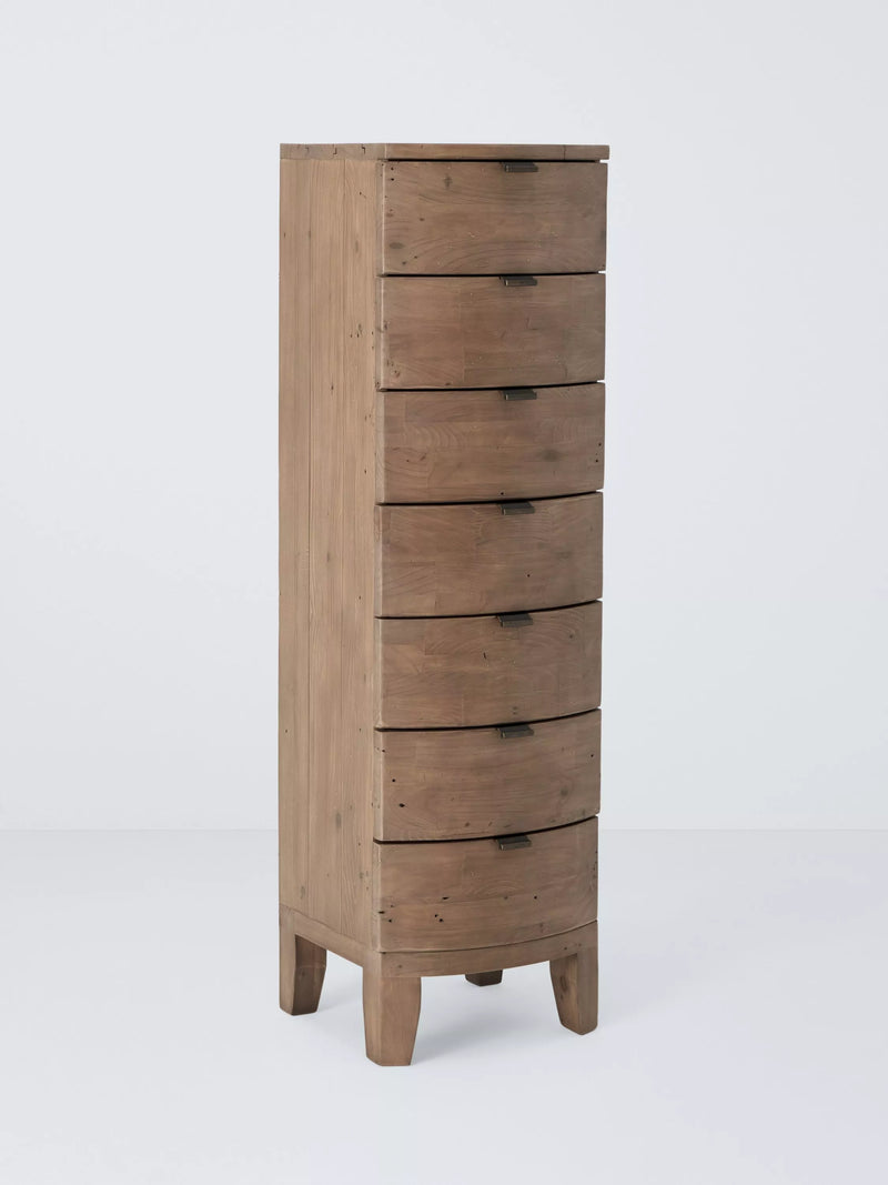 John Lewis Tallboy Chest Reclaimed Timber 7-drawer, imported from the UK