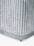 Pacific square zinc planters set of two sizes, UK version