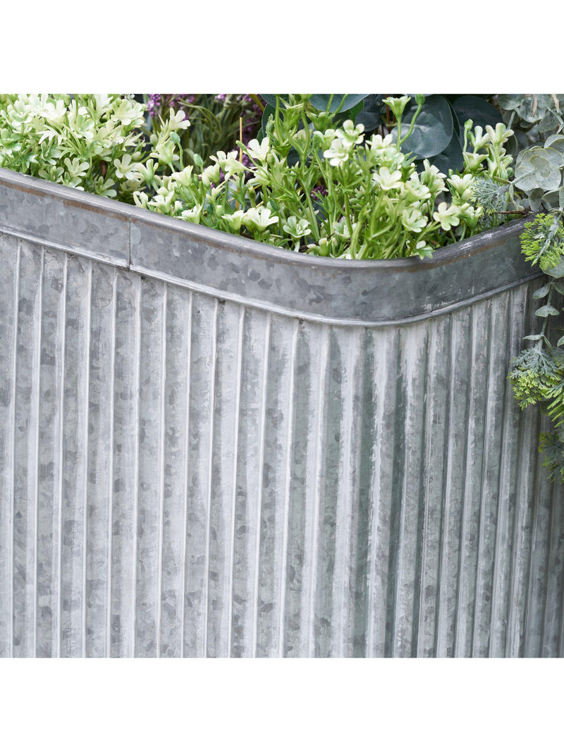 Pacific square zinc planters set of two sizes, UK version
