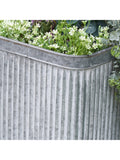 Pacific square zinc planters set of two sizes, UK version