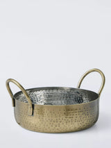 John Lewis John Lewis Hammered Stainless Steel Balti Dish, Gold, 18cm- Buy online at McGrocer