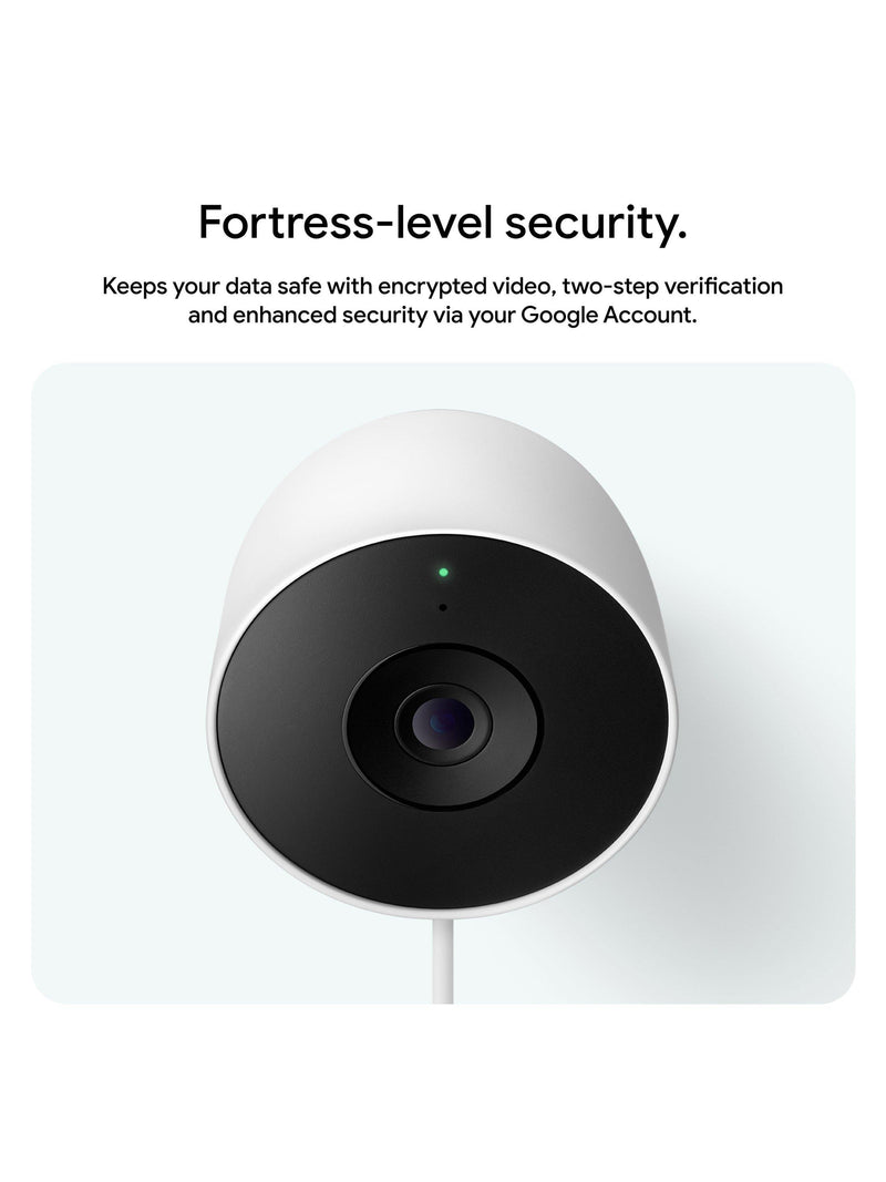 Google Nest Cam Outdoor Security Camera Snow, imported from the UK