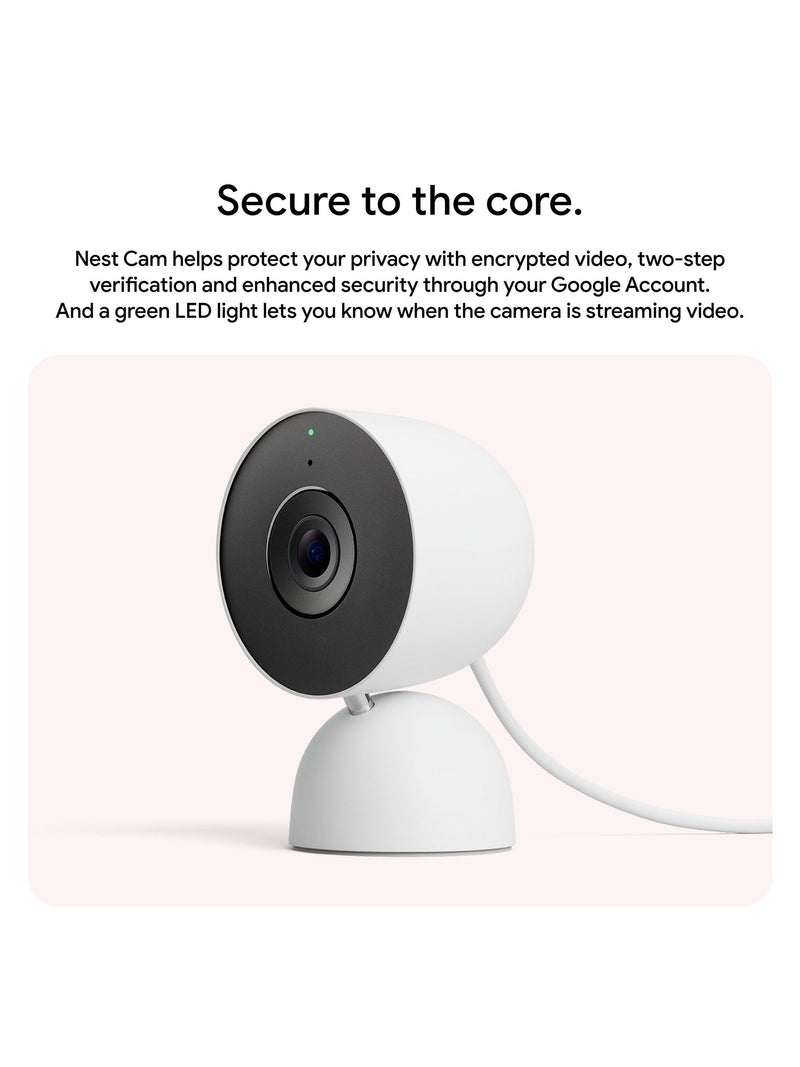 Google Nest Cam Indoor wired security camera Snow - British product